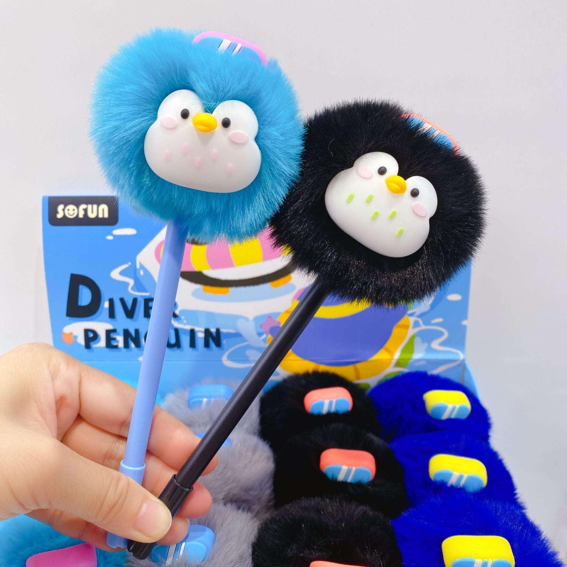 Penguin Plush Gel Pens - MGB Gift Store