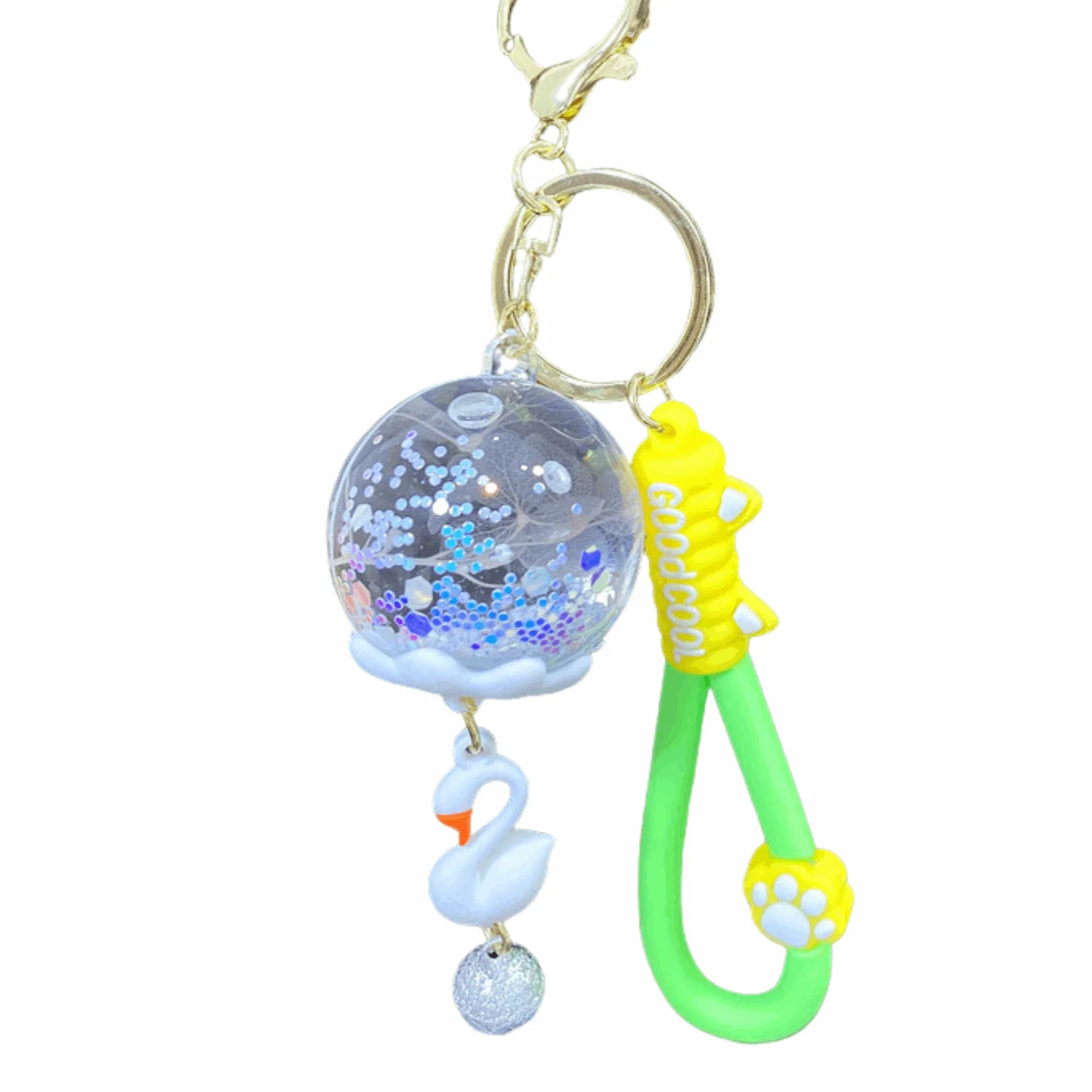 Sakura Glow-in-the-Dark Liquid Bottle Keychain – Multi Colours - MGB Gift Store