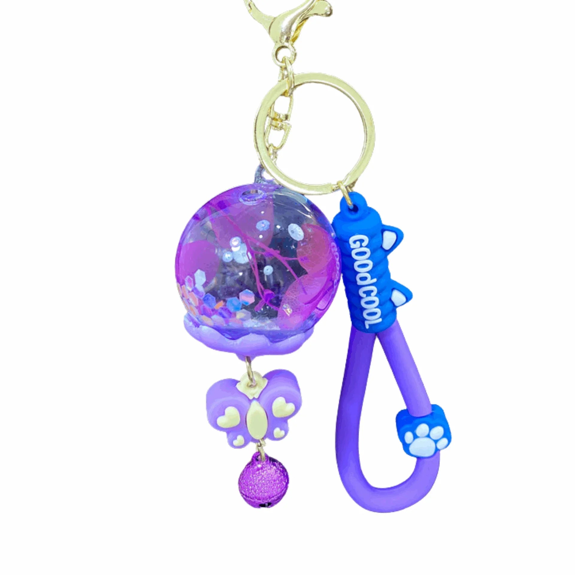 Sakura Glow-in-the-Dark Liquid Bottle Keychain – Multi Colours - MGB Gift Store