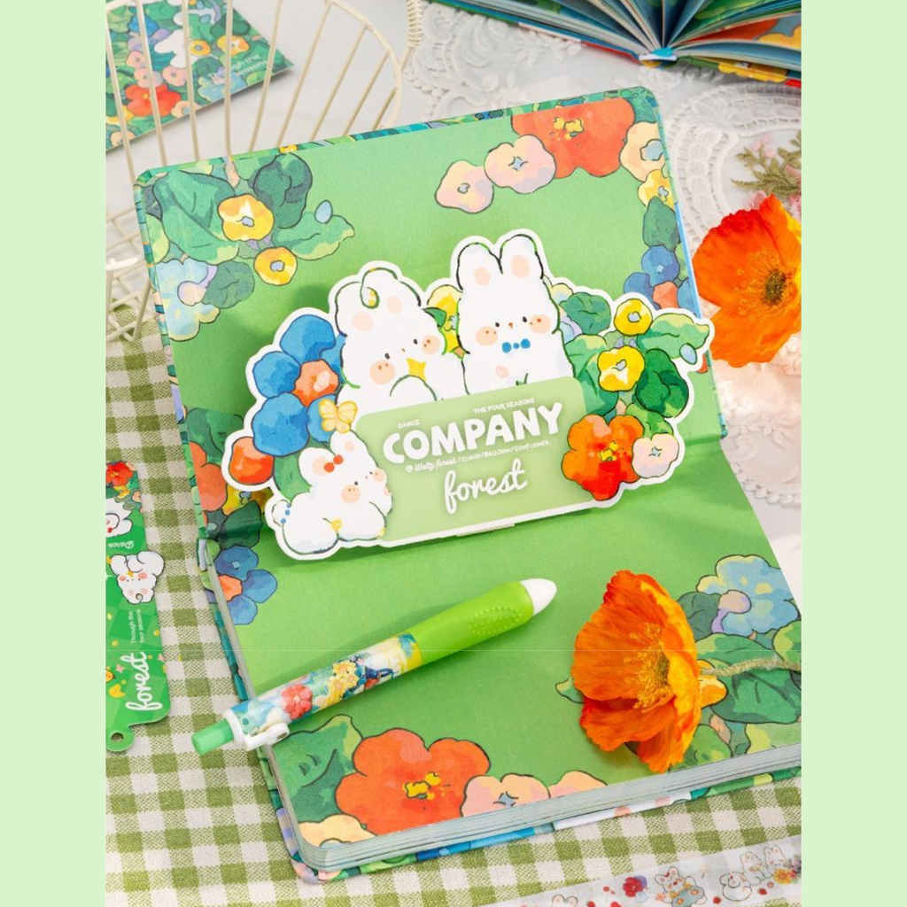 Rabbit Notebook – Faux Leather Cover, Full-Colour Pages