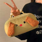 Big-Ear Dog Makeup Bag – Large Waterproof Travel Cosmetic Pouch - MGB Gift Store
