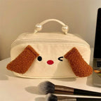 Big-Ear Dog Makeup Bag – Large Waterproof Travel Cosmetic Pouch - MGB Gift Store