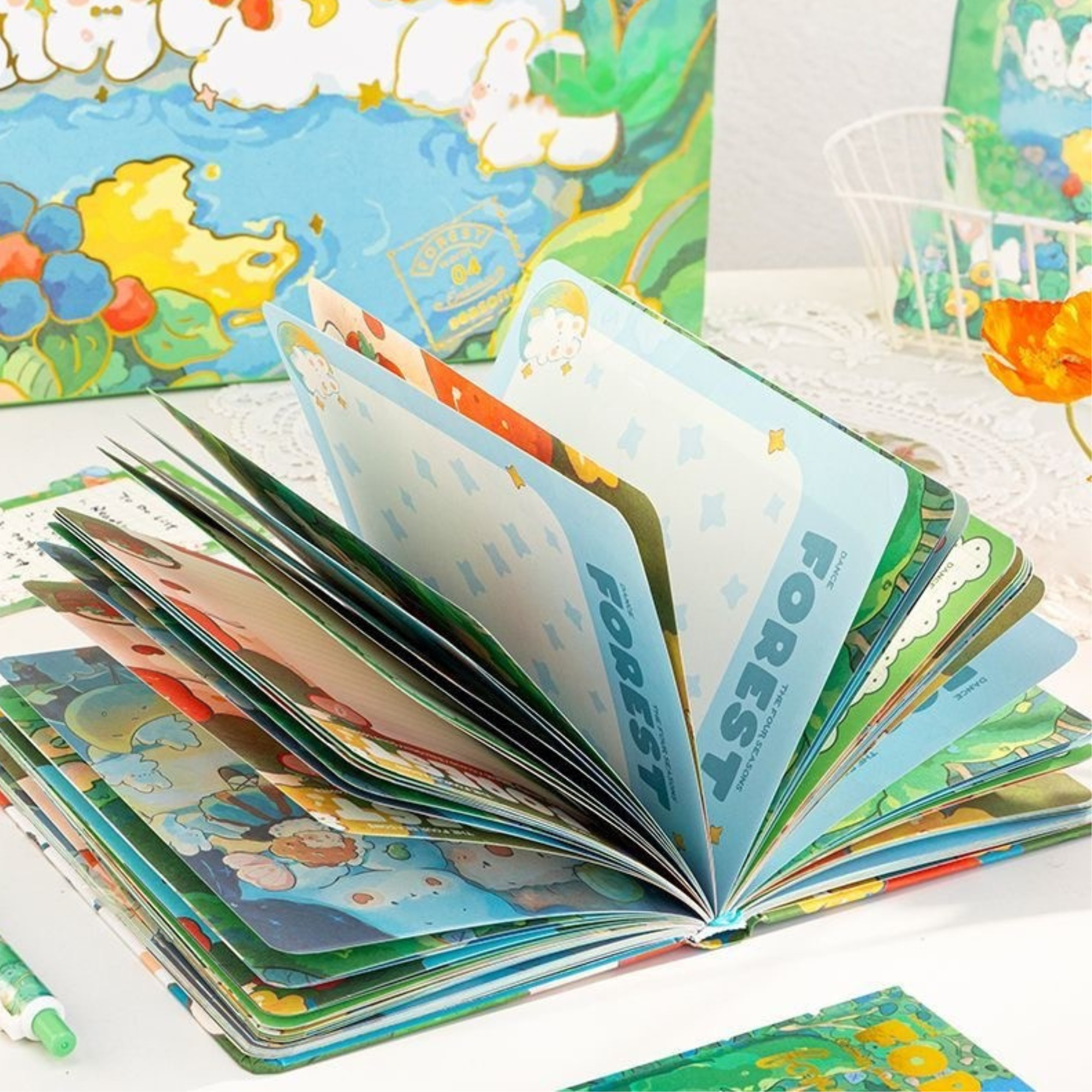 Rabbit Notebook – Faux Leather Cover, Full-Colour Pages