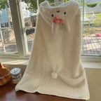 Plush Reversible Shawl – Cute Rabbit Thick Blanket - MGB Gift Store