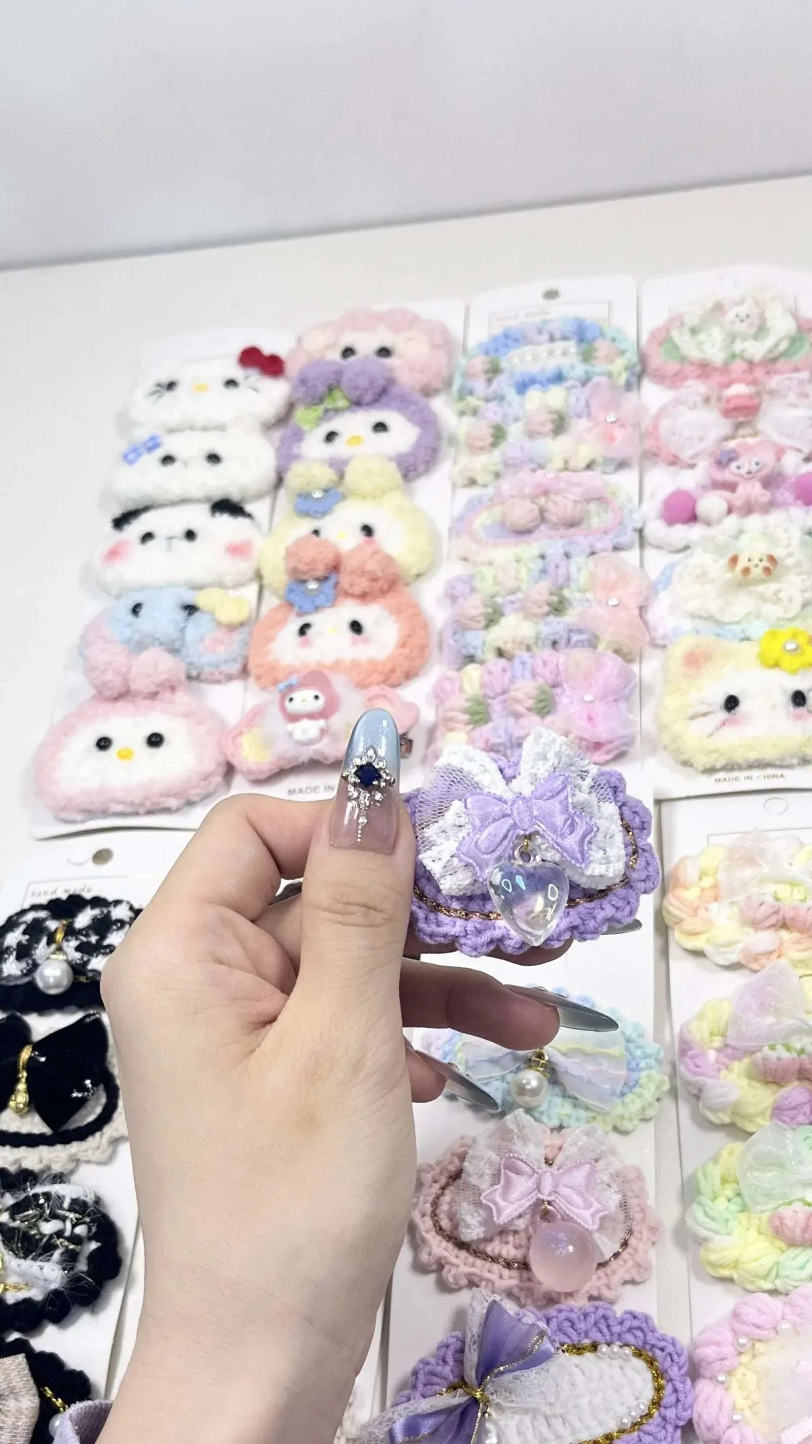 Handmade Kawaii Hair Clips – Choose Cream or Crochet Style - MGB Gift Store