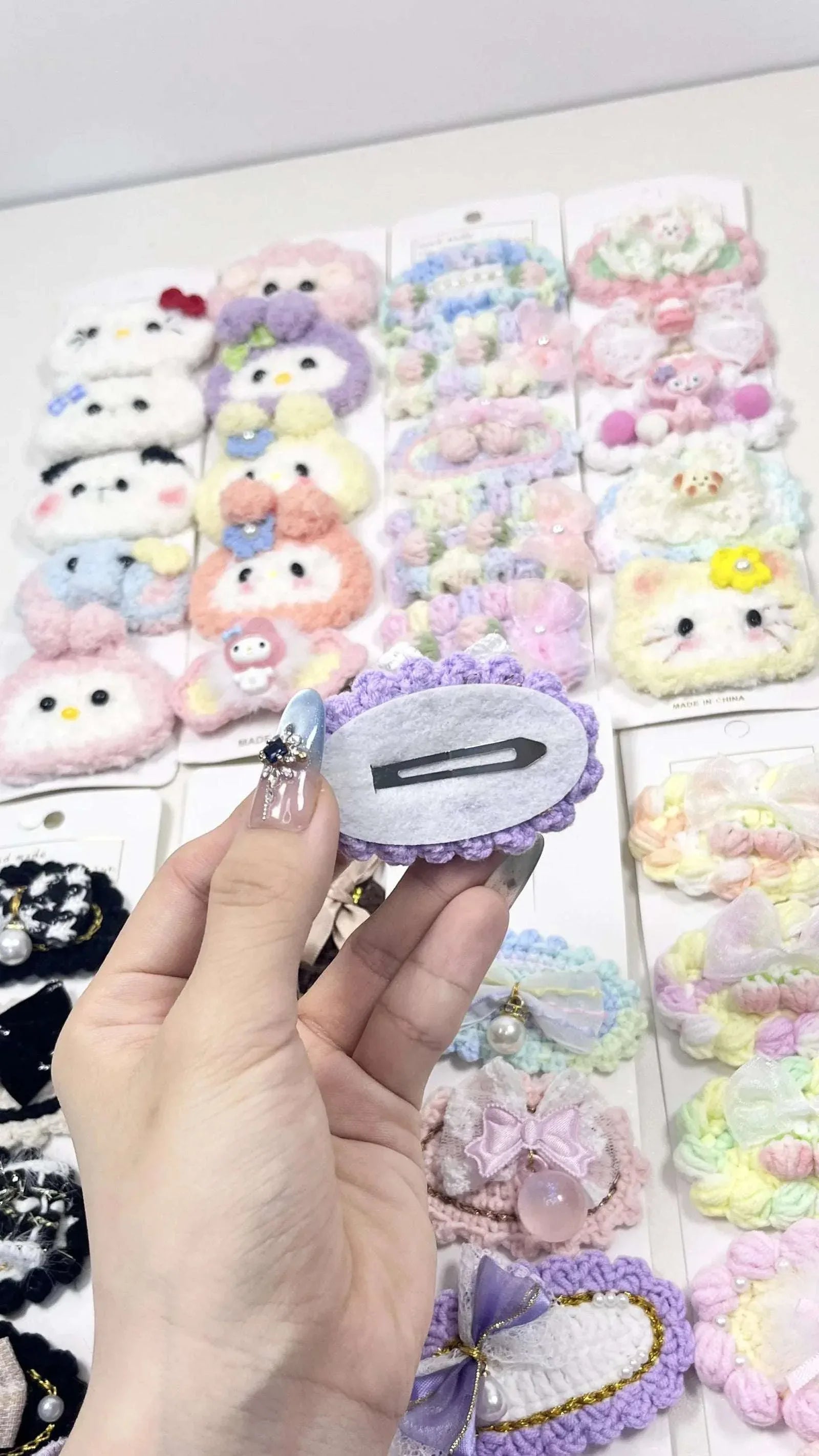 Handmade Kawaii Hair Clips – Choose Cream or Crochet Style - MGB Gift Store