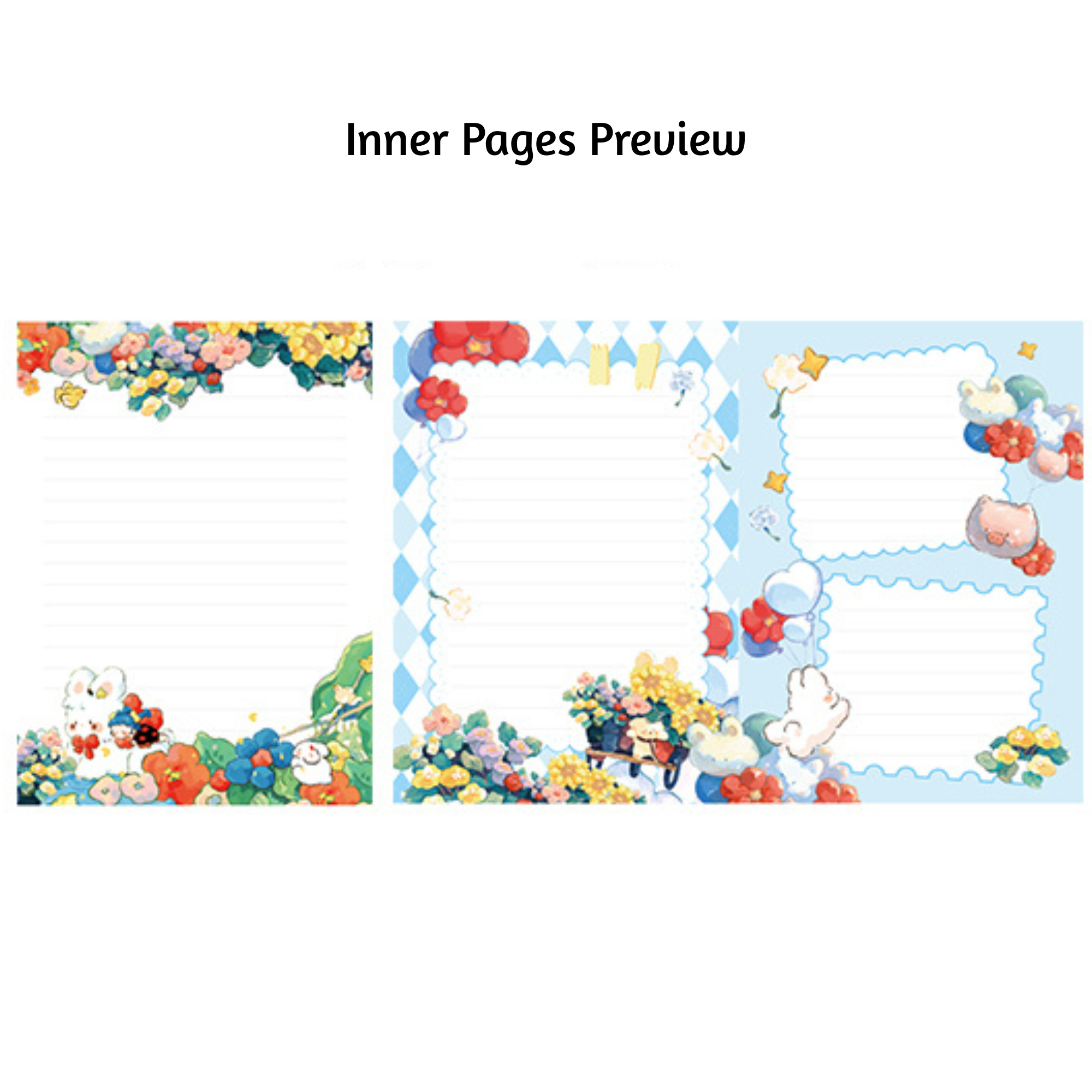 Rabbit Notebook – Faux Leather Cover, Full-Colour Pages