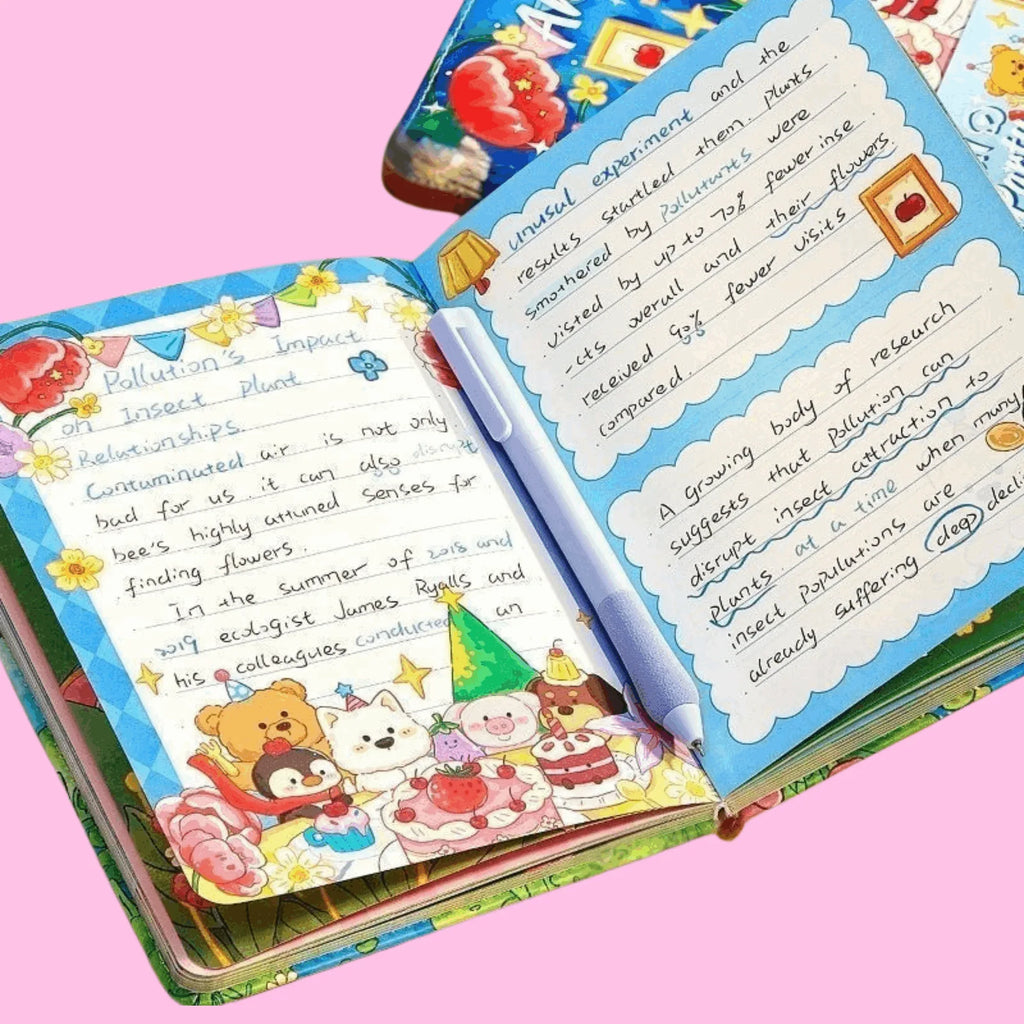 Magnetic Closure PU Leather Notebook – B6 Size – 96 Sheets – Colourful Inner Pages - MGB Gift Store