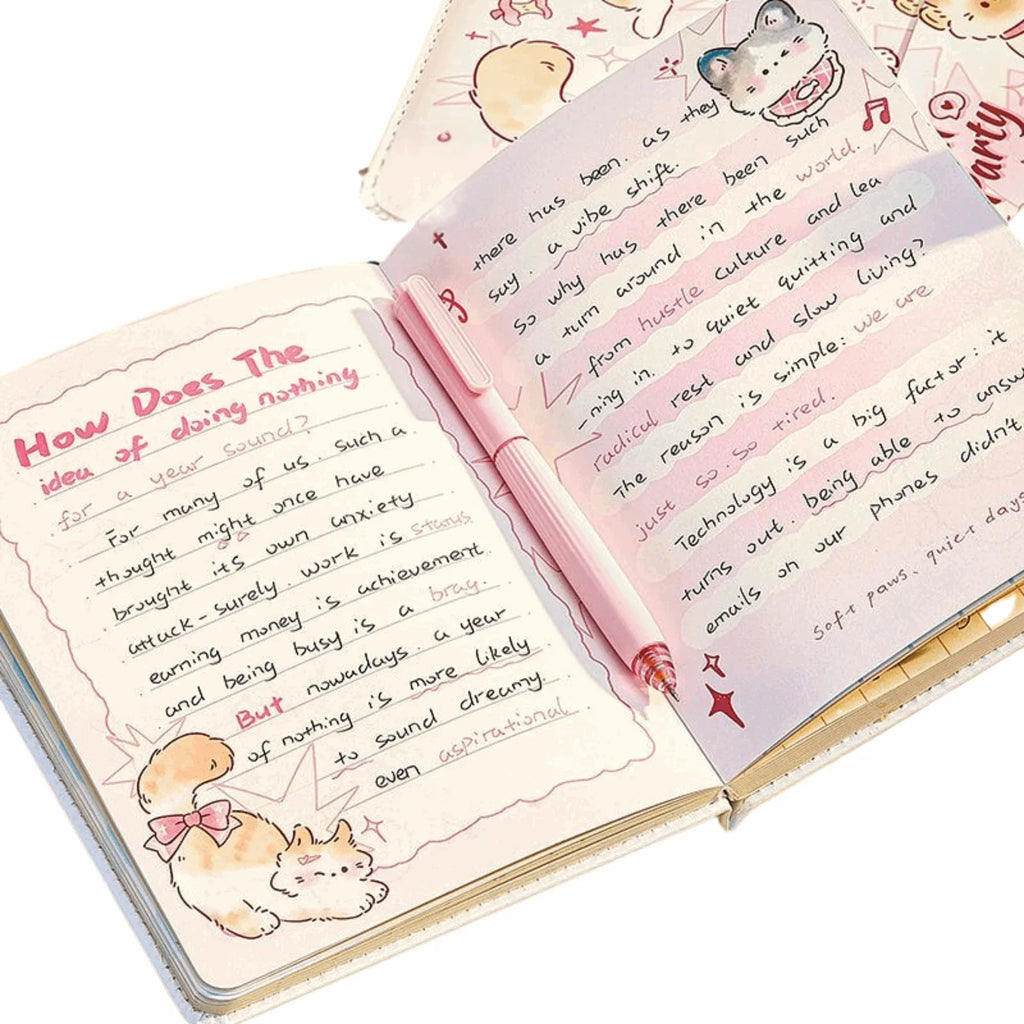 Magnetic Closure PU Leather Notebook – B6 Size – 96 Sheets – Colourful Inner Pages - MGB Gift Store