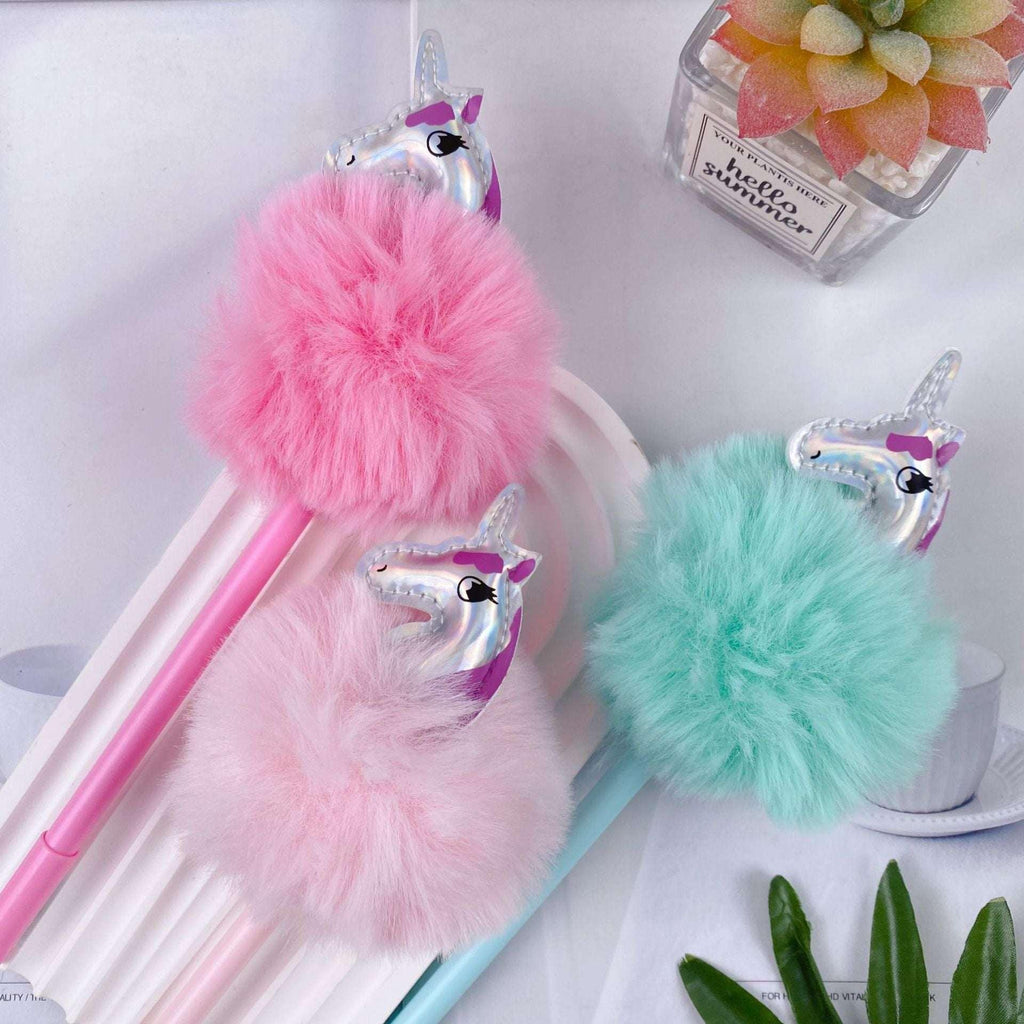 Unicorn Plush Gel Pens - MGB Gift Store