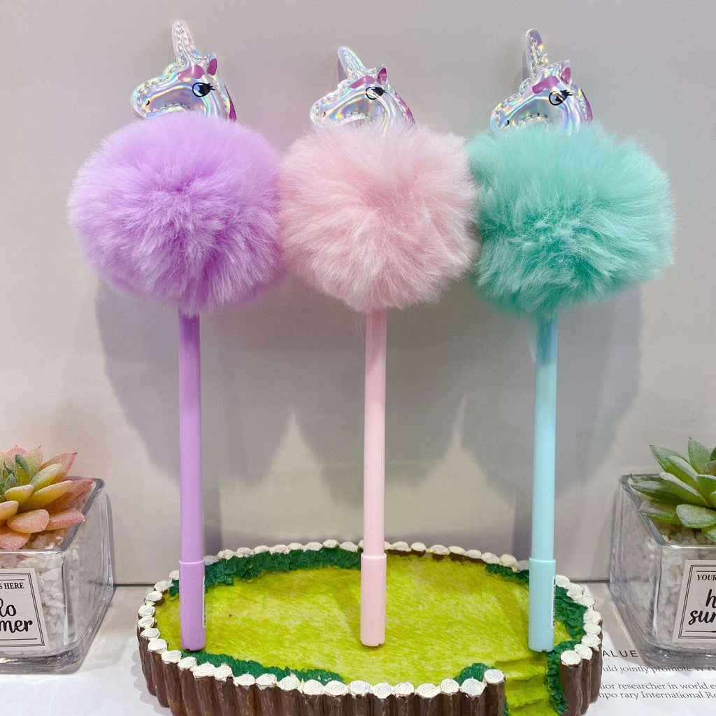 Unicorn Plush Gel Pens - MGB Gift Store