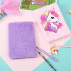 Pink Unicorn Plush Notebook – Cute Diary - MGB Gift Store