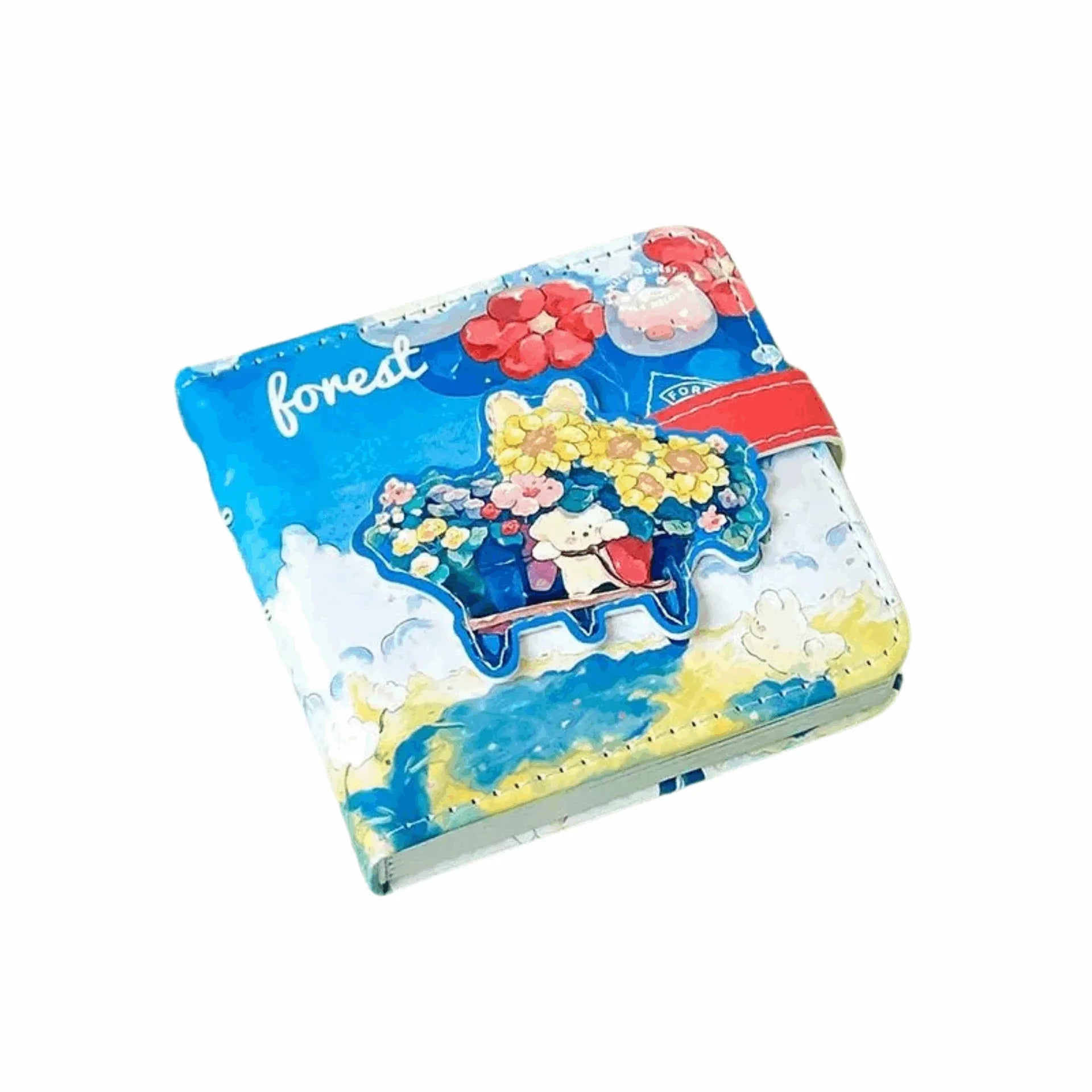 Irregular Buckle Faux-Leather Mini Notebook - MGB Gift Store