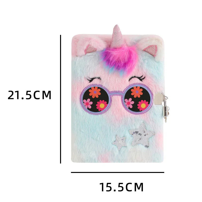 Unicorn Plush Notebook – Cute Diary - MGB Gift Store