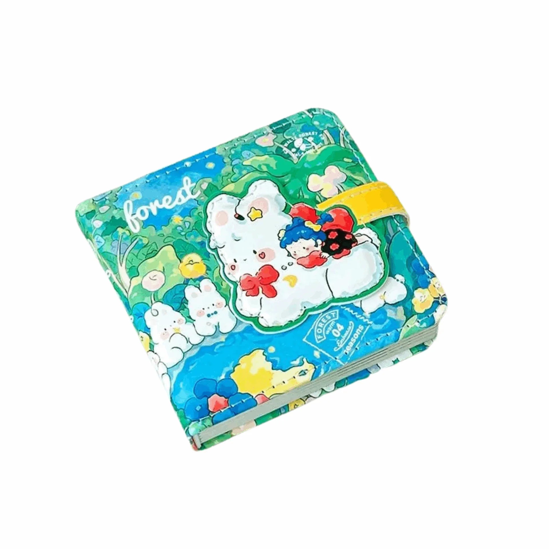 Irregular Buckle Faux-Leather Mini Notebook - MGB Gift Store