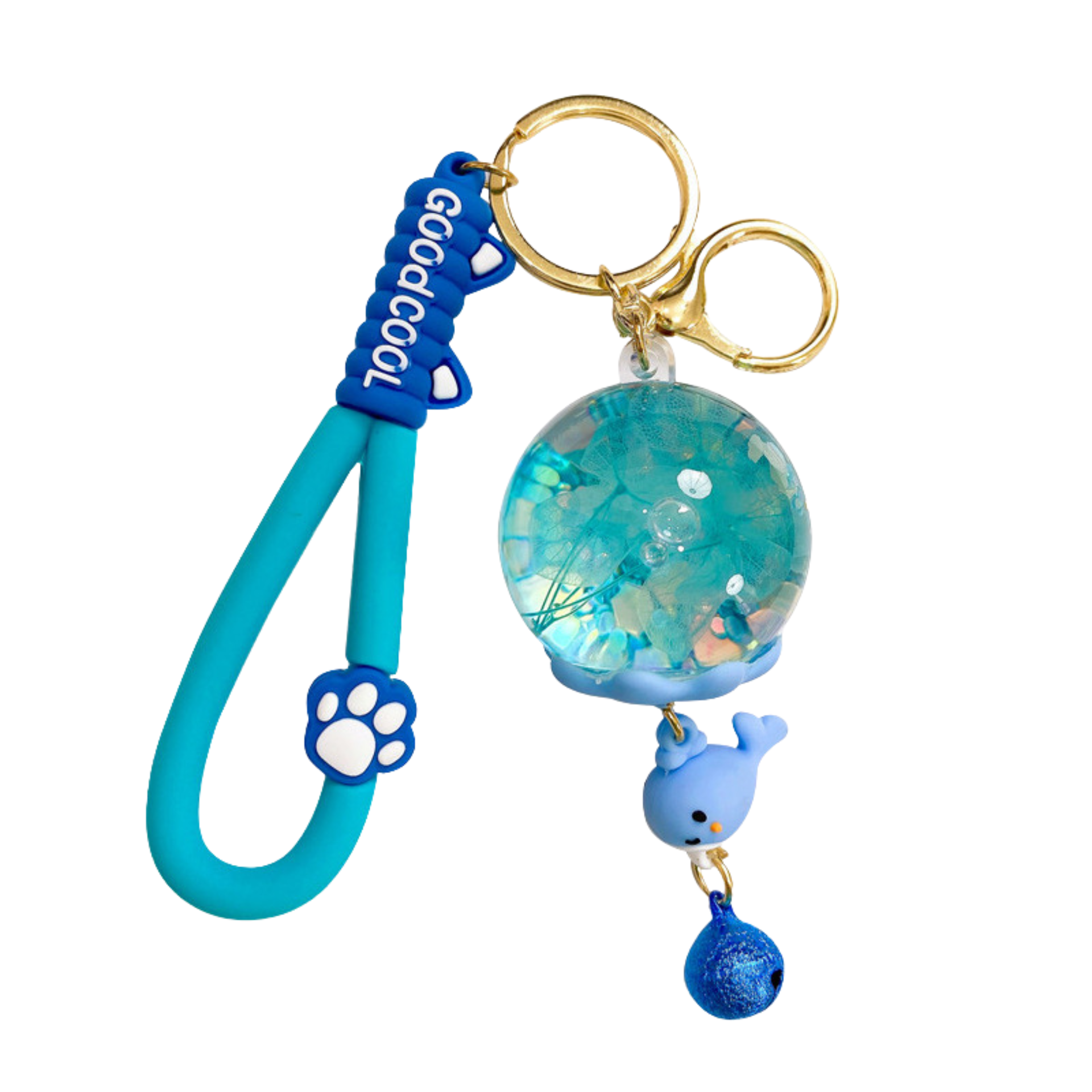 Sakura Glow-in-the-Dark Liquid Bottle Keychain  – Multi Colours