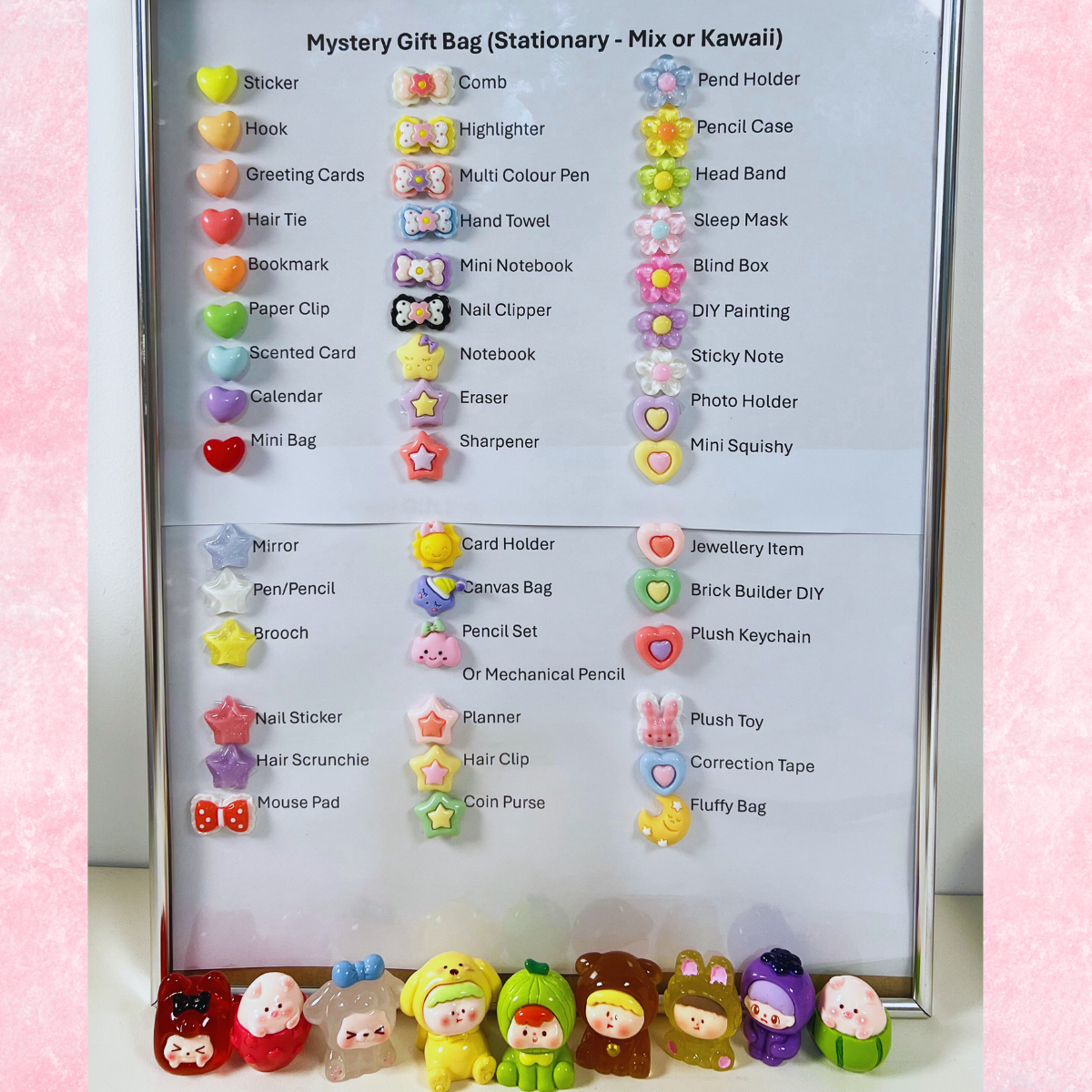 MysteryGiftBag Scoop – Stationery (General Mix or Kawaii character)