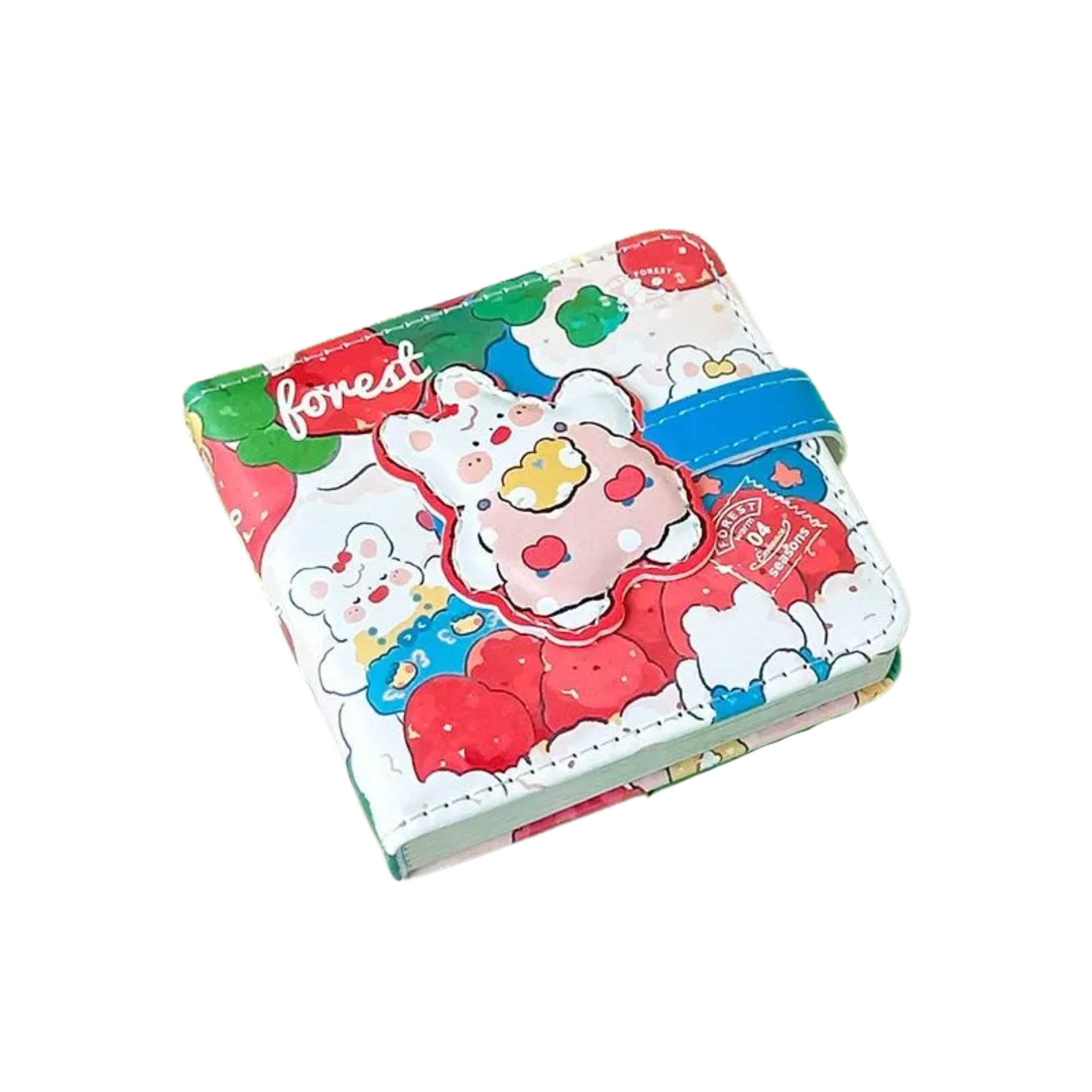 Irregular Buckle Faux-Leather Mini Notebook