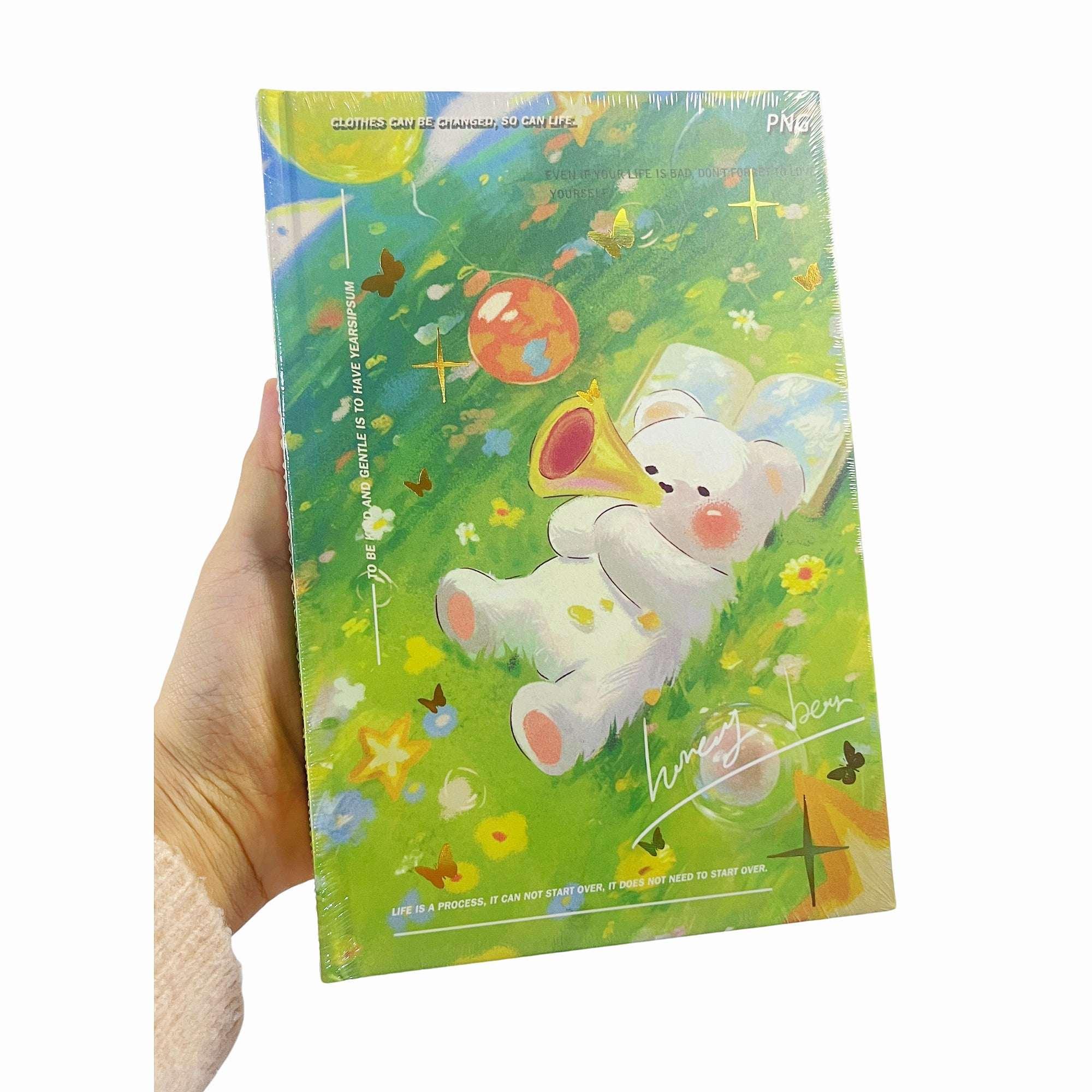 A5 Kawaii Bear Full-Colour Hardcover Notebook - MGB Gift Store