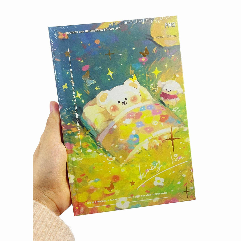 A5 Kawaii Bear Full-Colour Hardcover Notebook - MGB Gift Store