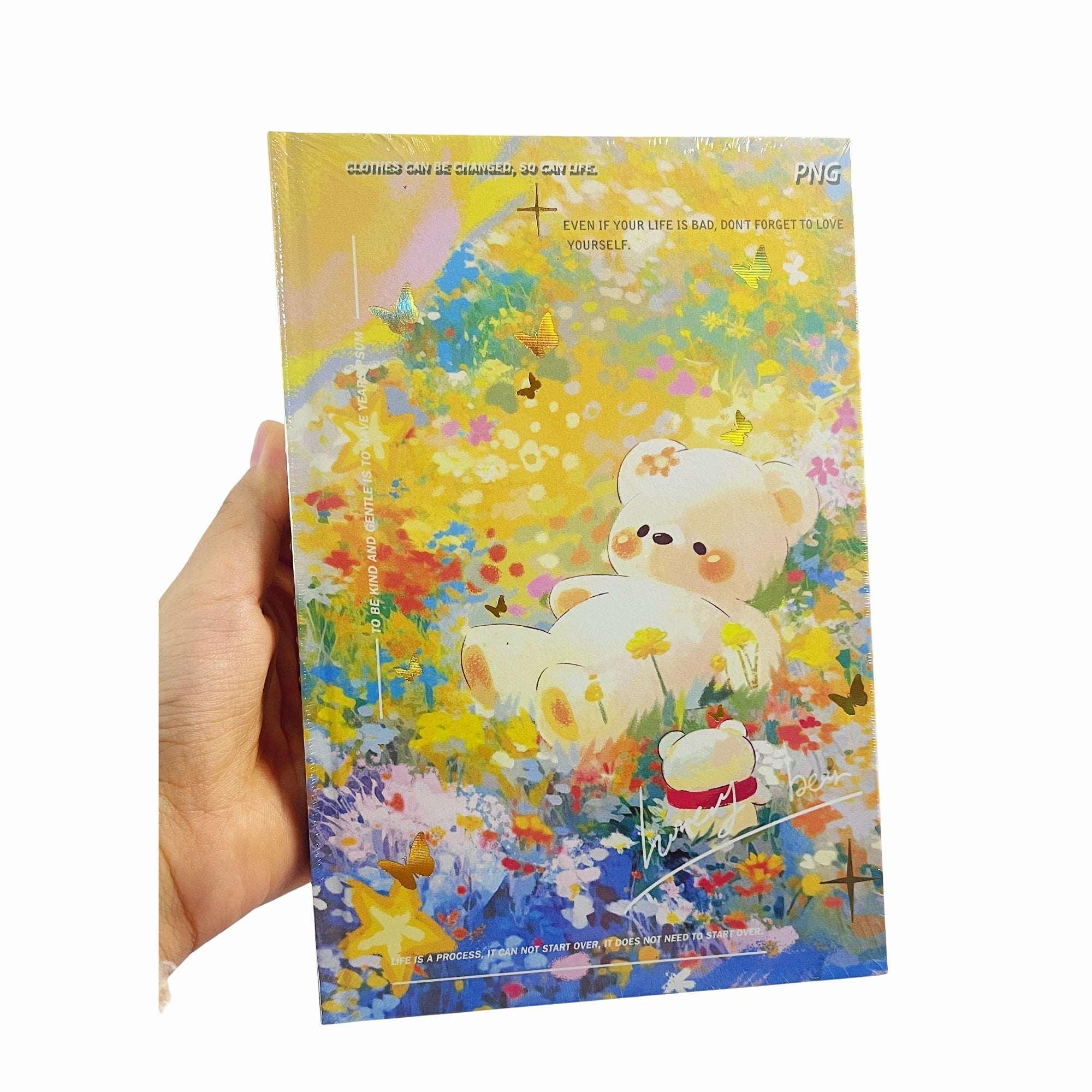 A5 Kawaii Bear Full-Colour Hardcover Notebook - MGB Gift Store