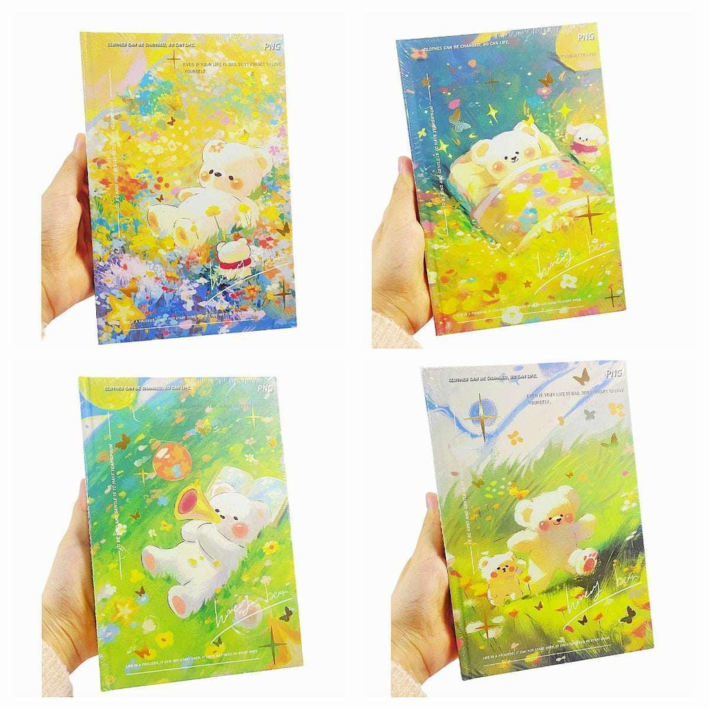 A5 Kawaii Bear Full-Colour Hardcover Notebook - MGB Gift Store