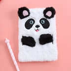 Panda plush notebook - Soft plush cover - MGB Gift Store