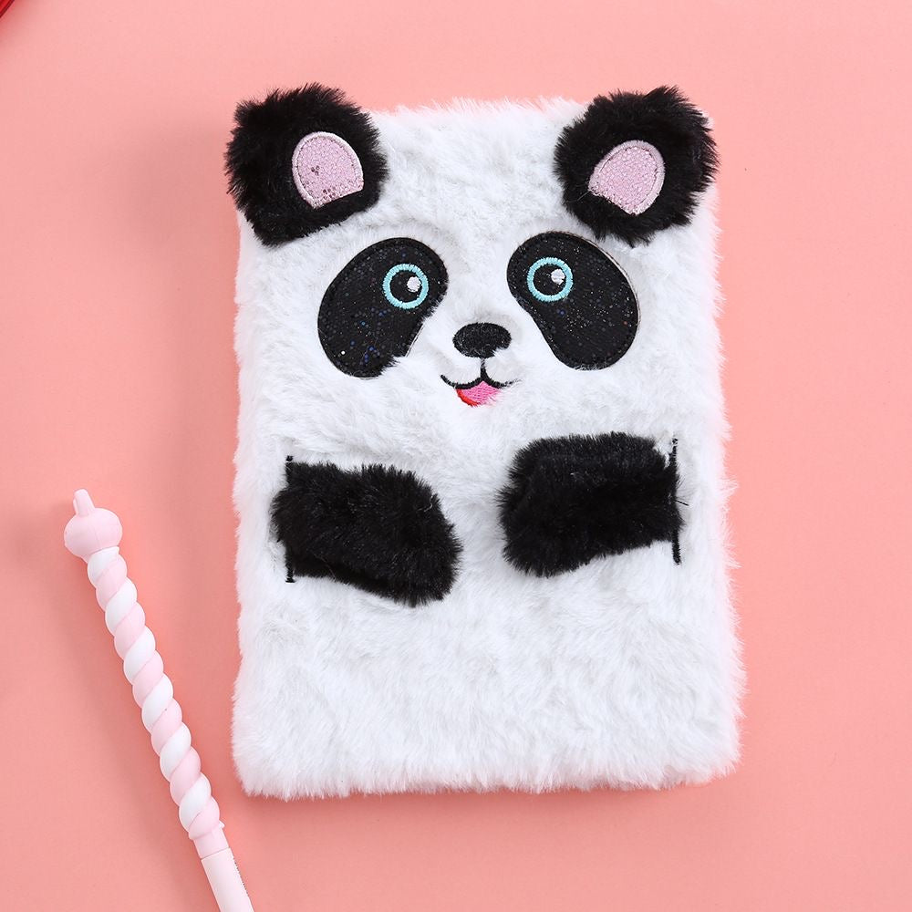 Panda plush notebook - Soft plush cover
