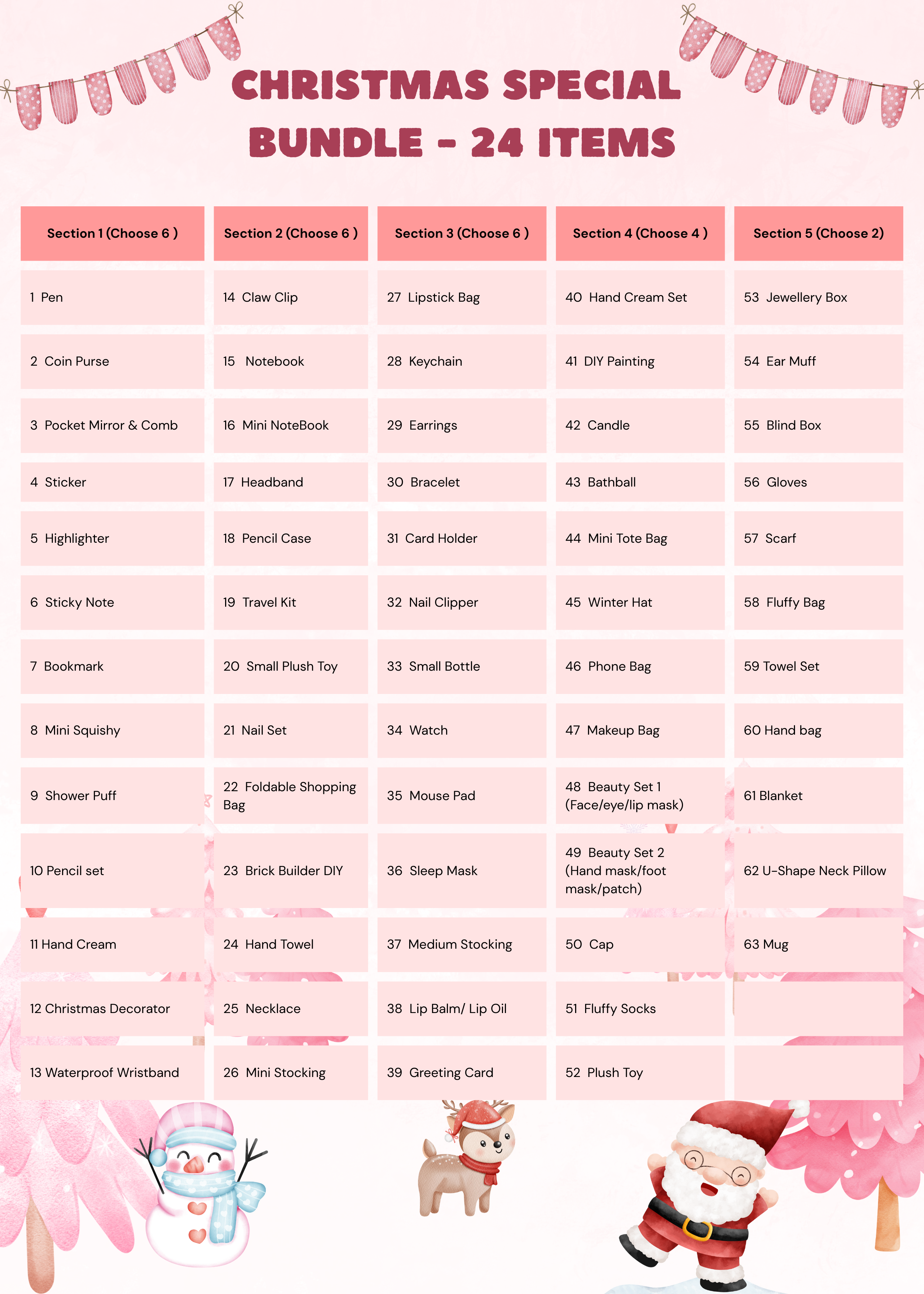 🎄 Christmas Special 24 Items Gift Bundle - Customise Your Own or Choose Ready-Made!