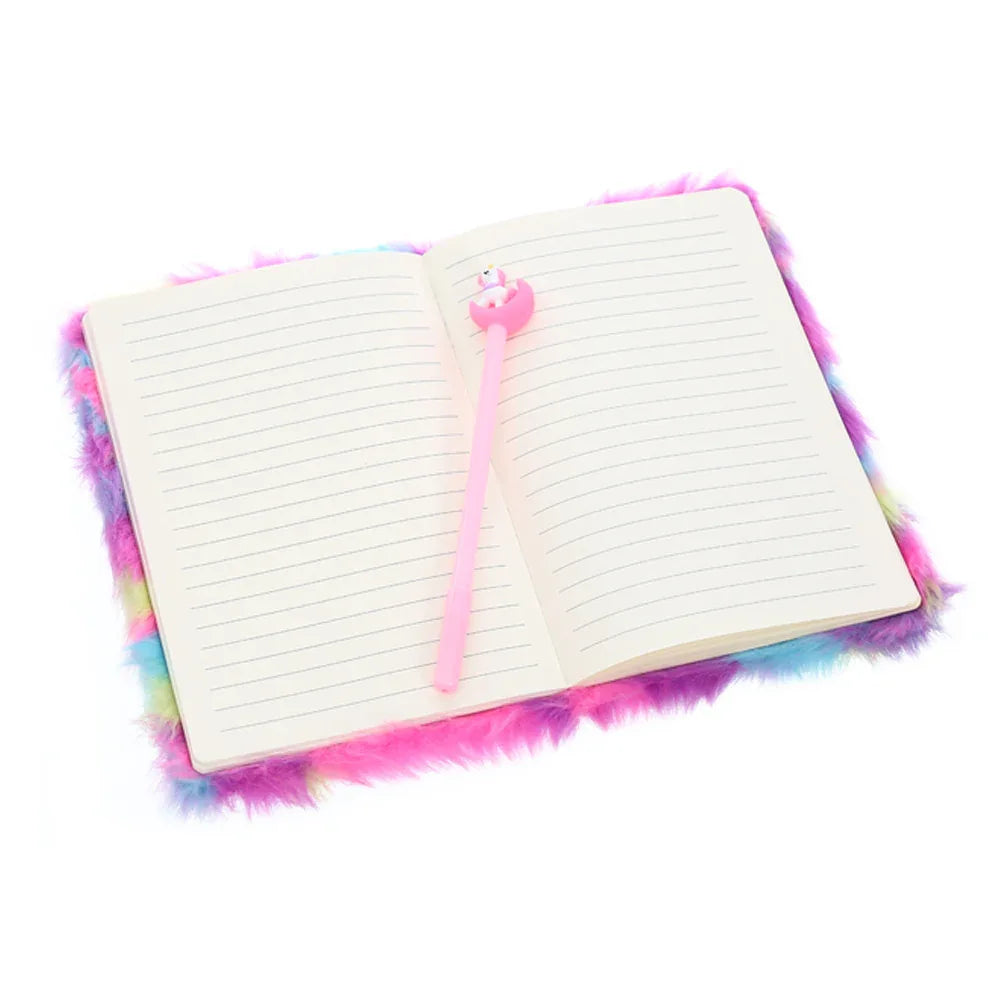Pink Unicorn Plush Notebook – Cute Diary - MGB Gift Store