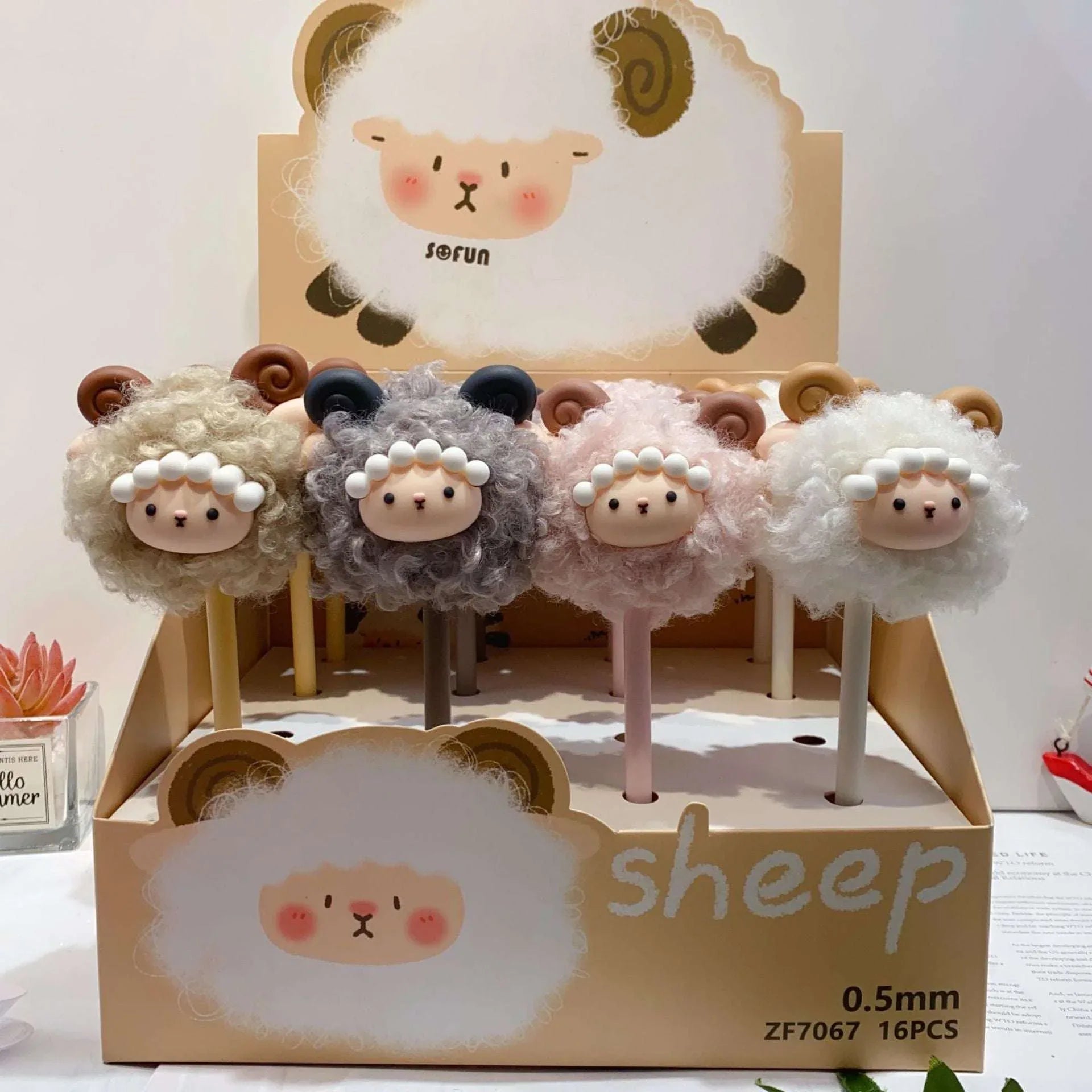 Sheep Plush Gel Pens - MGB Gift Store